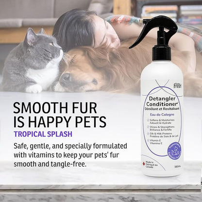 Dog Hair Detangler Conditioner by EnviroFresh, Shine & Stengthens, All Natural, Leave-in Conditioner,Coat Detangler, Matted Dog Hair, Fresh Scent