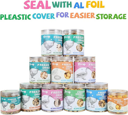 Freeze Dried Salmon Cat Treats, Dog Single Ingredient Raw Food Topper, Healthy Training Treats for Dogs, Cats, 3.8 oz