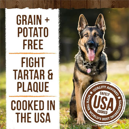 Merrick Fresh Kisses Natural Dental Chews, Treats Infused with Pumpkin and Cinnamon for Tiny Dogs 5-15 Lbs - 21 oz. Bag