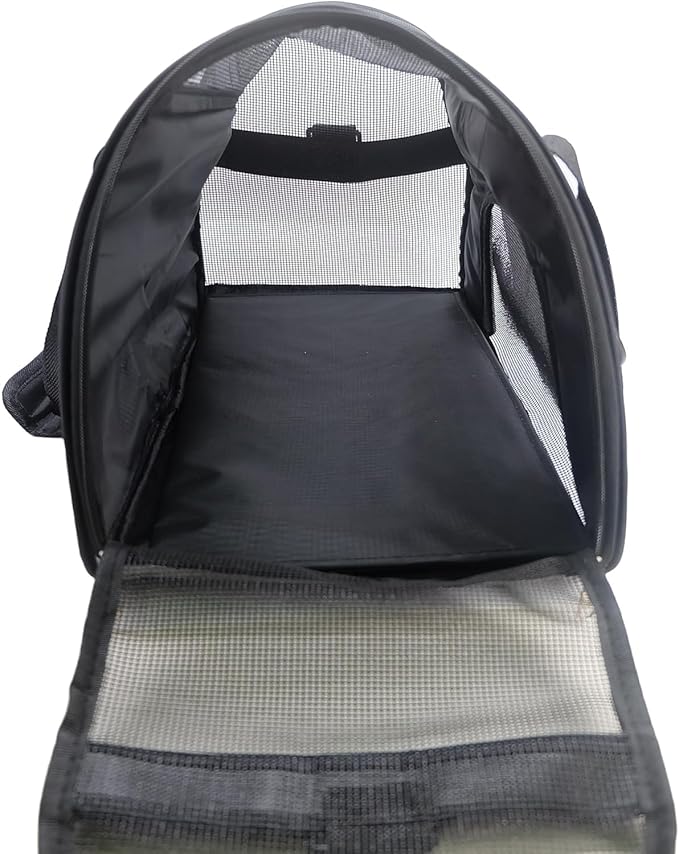Cat Carrier,Soft-Sided Pet Travel Carrier for Cats,Dogs Puppy Comfort Portable Foldable Pet Bag Airline Approved (Medium-Black)