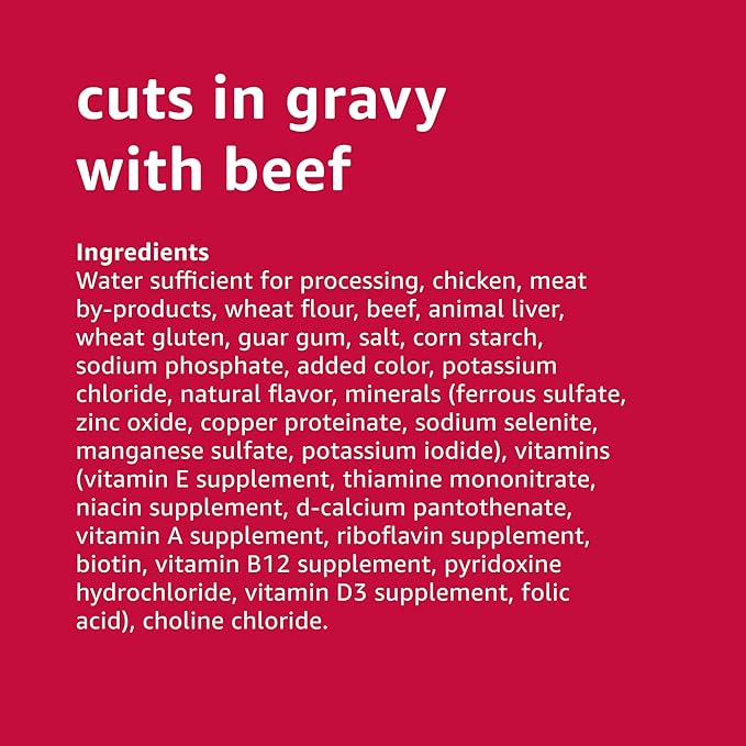 Amazon Basics Wet Dog Food Variety Pack, Country Stew Flavor and Cuts in Gravy with Beef, Made with Natural Ingredients, 13.2oz Cans (Pack of 12)