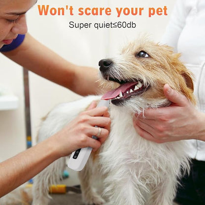 Dog paw Trimmer,Multifunctional Pet Hair Clippers for Grooming with LED Light, Low Noise Waterproof Rechargeable Pet Paw Trimmer for Pet Paws, Eyes, Ears, Face, Rump (1PC White)