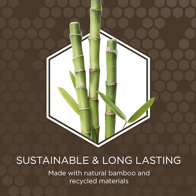 Burt's Bees for Pets Double Sided Pin & Hemp Bristle Dog Brush | Best All-Purpose Dog Brush to Reduce Shedding | for Long & Short Haired Large Dogs, Bamboo