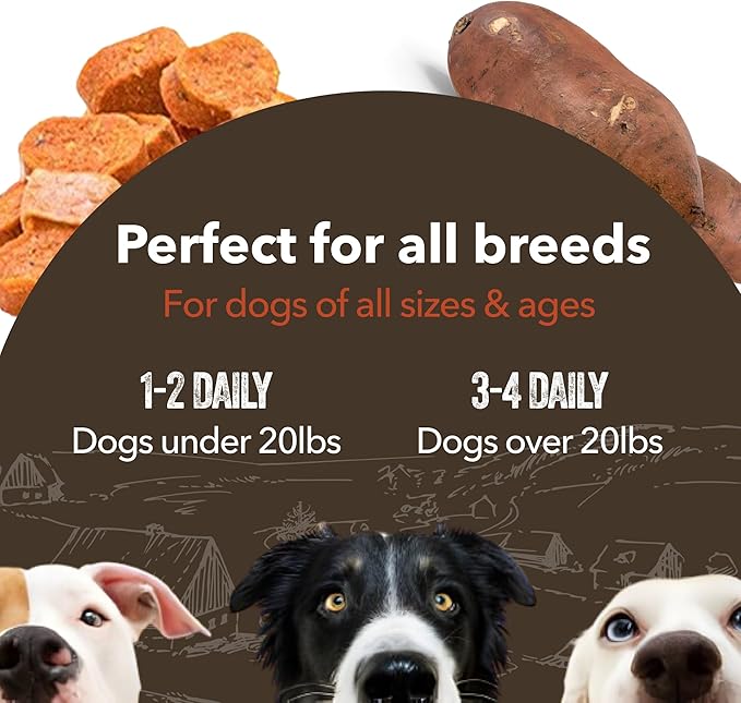 Gaines Family Farmstead Sweet Potato Chicken Wrapped Dog Bones, All Natural, Grain Free, Dog Treats for All Ages & Breeds, Great for Training and Rewards, Made in USA, 8 Ounce Bag