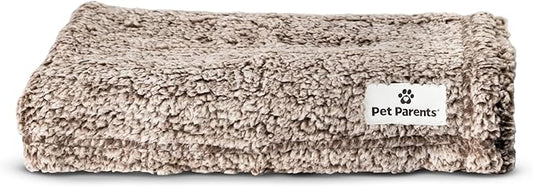 Pet Parents Premium Pet Blanket, Water Resistant Dog Blanket & Cat Blanket, Perfect for Crates, Calming, Large, Medium, Small Dogs, & Puppy Blanket Color: Chocolate Size: 50x60