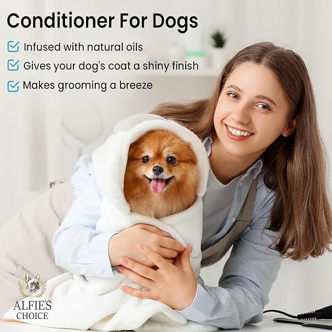 Dog Conditioner for Itchy Skin & Detangling  Calming & Moisturizing Formula with Lavender, Rosemary & Vitamin E  Softens Coat & Eases Brushing  Hypoallergenic  16 fl oz