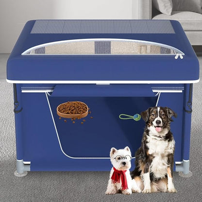 42x42x26 Inches Dog Playpensï¼_uppy Playpen with Cover for Puppies or Small Dogs, Play Pen Indoors, Dog Fence Pet Playpen for Indoor & Outdoor, Whelping Box for Dogs and Puppies