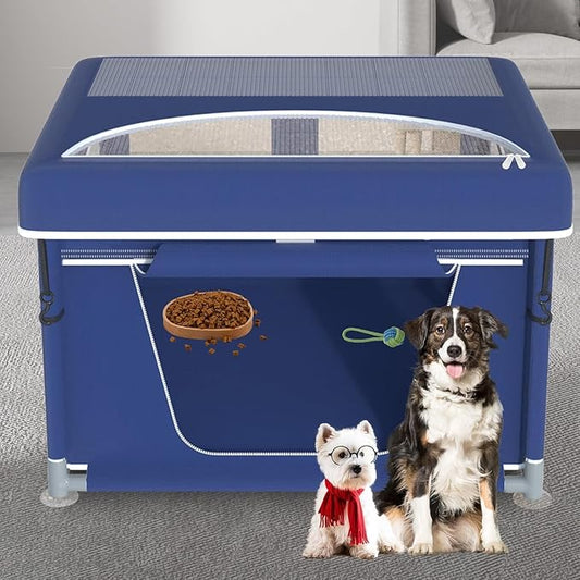 42x42x26 Inches Dog Playpensï¼_uppy Playpen with Cover for Puppies or Small Dogs, Play Pen Indoors, Dog Fence Pet Playpen for Indoor & Outdoor, Whelping Box for Dogs and Puppies