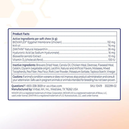Advanced Joint Support Supplement for Medium Dogs - Hip and Joint Support - Dog Joint Supplement - Hip and Joint Supplement Dogs - 60 Soft Chews (by Virbac)