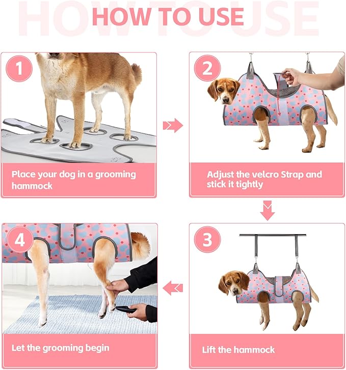 Dog Grooming Hammock for XXL Large Dogs Nail Trimming, Dog Grooming Harness for Cutting Nails, Pet Grooming Sling Helper with Nail Clippers/Nail Trimmers