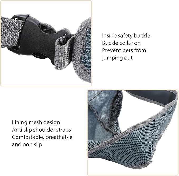 Dog and Cat Sling Carrier, Outing Breathable Shoulder Pet Dog Carrier, Travel Mesh Outdoor Safe Pet Papoose Bag, Soft Pouch and Tote Design Single Comfort Sling Handbag Tote Pouch for Travel (Black)