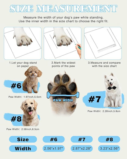 Dog Boots for Hot Pavement & Snow, Waterproof Non-Slip Dog Shoes with Reflective Straps, Adjustable Pet Booties for Small to Large Dogs, Outdoor Paw Protection, 4Pcs