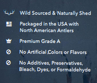 Amazon Brand - Wag Dog Elk Antler Chew, Naturally Shed, Whole, Medium 6-7.5 inches (Best for Dogs 15-30 lbs), 2.90 Ounce (Pack of 1)
