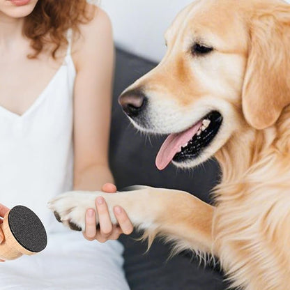 Dog Nail File Board with 3PCS Replaceable Sandpaper, Wooden Dog Nail Scratch Board Pad, Puppy Stress-Free Training Claw Care Emery Pad Treat Box Trimmers Accessories(Wood)