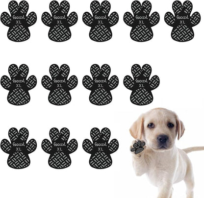 Paw Protection Anti-Slip Handle Prevents Your Dog from Slipping on Hardwood Floors,Perfect for hot Roads,Disposable self Adhesive Dog Shoes Boots Socks Replacement 24pcs (XL)
