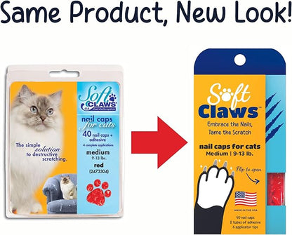 Feline Soft Claws Cat Nail Caps Take-Home Kit, Small, Pink