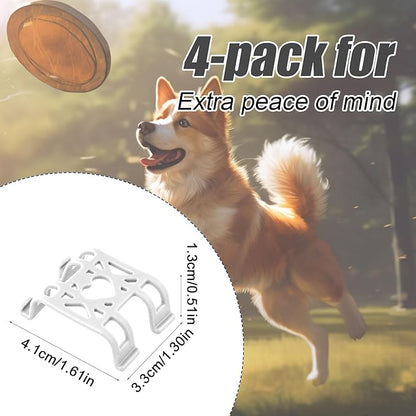 4pcs Attachment Clips, Dog GPS Silicone Clips for Cat Pet Location Activity Replacement Accessories Compatible with GPS (White)