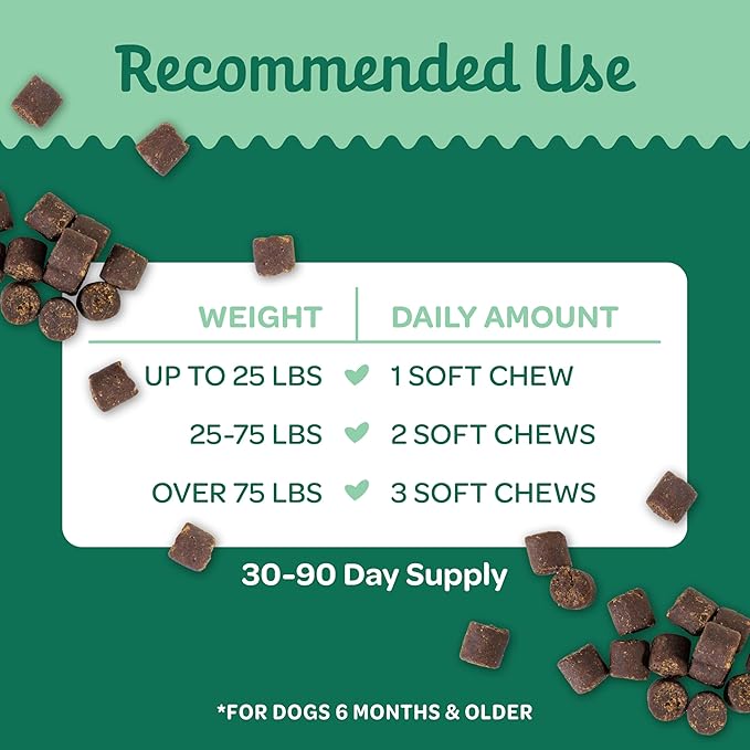 Wholesome Pride 9-in-1 Dog Multifunctional Soft Chews  Joint Pain Relief, Hip & Joint Support, Immune, Skin, Gut, Heart, Brain Health  Glucosamine, MSM, Chondroitin  90 Chews