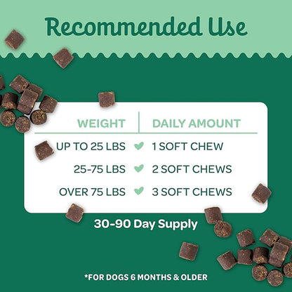 Wholesome Pride 9-in-1 Dog Multifunctional Soft Chews  Joint Pain Relief, Hip & Joint Support, Immune, Skin, Gut, Heart, Brain Health  Glucosamine, MSM, Chondroitin  90 Chews