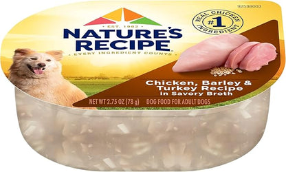 Nature's Recipe Wet Dog Food, Chicken & Turkey in Broth Recipe, 2.75 Ounce Cup (Pack of 12)