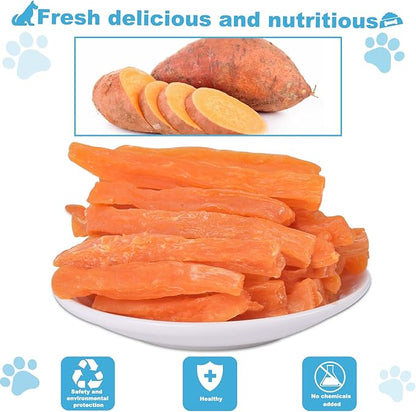 Sweet Potato Dog Treats no Rawhide for Small and Large Dog Sticks Puppy Training Snacks Grain Free 1 lb/454g
