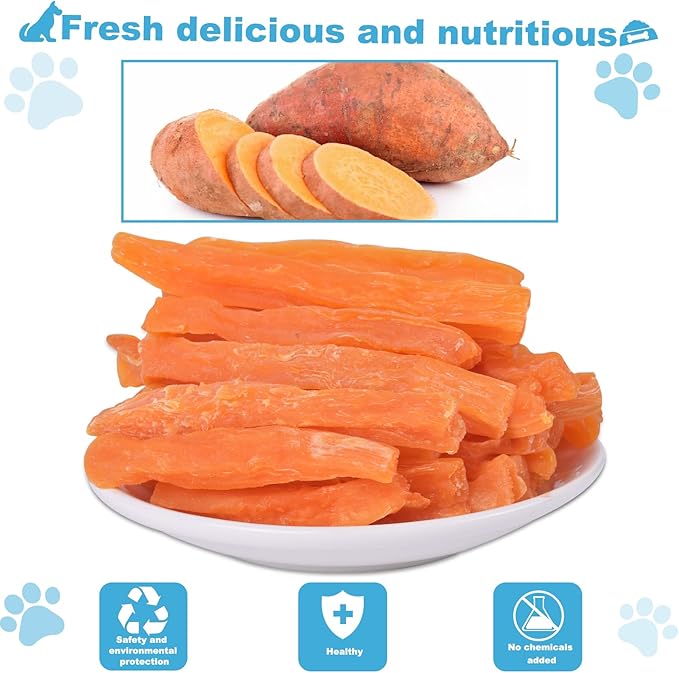 Sweet Potato Dog Treats no Rawhide for Small and Large Dog Sticks Puppy Training Snacks Grain Free 0.5lb/227g