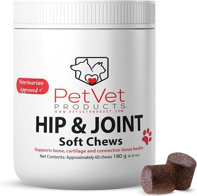 Dog Hip and Joint Supplement - Glucosamine for Dogs (Beef Liver, 60 Chews) - Dog Joint Supplement with MSM, Chondroitin, Vet Approved Dog Vitamins -Mobility Joint Pain Supplements