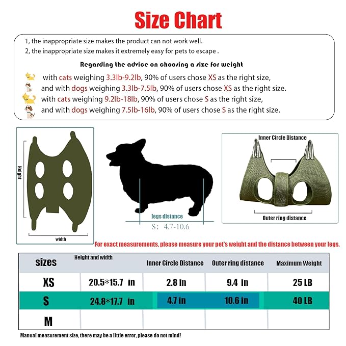 Cat and Dog Grooming Hammock with Safety Belt for Nail Clipping_rooming,Cat Bathing Bag for cat Nail Trimming,Pet Claw Care Bag, Dog Grooming Harnessï¼_,Be Sure to Check The Size Chartï¼_