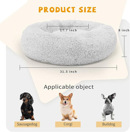 Calming Bed for Dogs 30 Inches Dog Beds for Medium Dogs Washable Anti-Anxiety Dog Beds for Medium Dogs