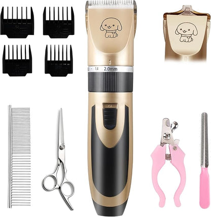2 in 1 Pet Paw Hair Trimmer for Medium and Large Dogs Electric Multi Cat Hair Clipper for Thick Coat Cordless Puppy Grooming Clippers Rechargeable Hair Clippers for Child Kid Adults