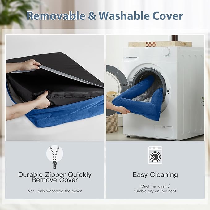WNPETHOME Washable Dog Beds Large Sized Dog, XXXXL Dog Bed, Orthopedic Dog Sofa Bed with Removable & Waterproof Cover, Extra Large Dog Bed with Bolster Sides for Sleeping, Giant Dog Bed with Sides