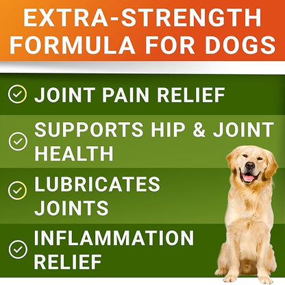 Senior Advanced Glucosamine Joint Supplement + Glucosamine Treats for Dogs Bundle - Hip & Joint Pain Relief + Advanced Mobility - Omega-3 Fish Oil, Chondroitin, MSM - Small + Large Breeds - 240 Chews