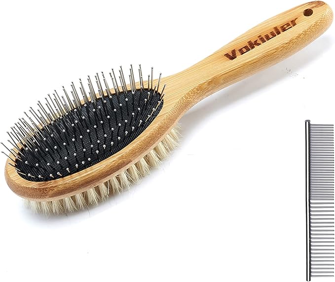 Quiet Ears for Dogs with Dual Sides Dog Brush and Dog Comb, Dogs No Flap Ear Wraps for Anxiety Relief, Calming, with Professinal Grooming Brush