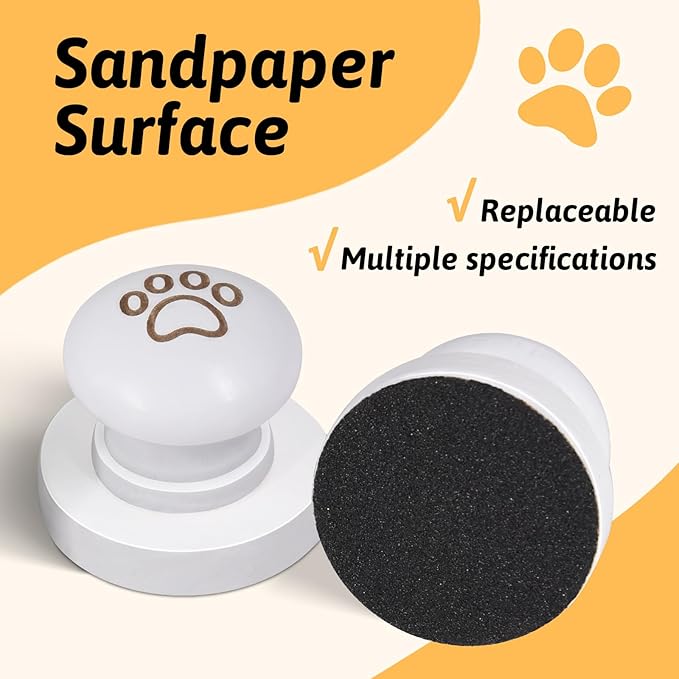 Set of 3 Dog Nail File, Dog Scratch Pad for Nails with 9 Pcs Replaceable Sandpaper, Storage-Friendly Dog Nail Scratch Board Pad with Tray, Dog Claw Care Kit for Zesty Paws, Dog Training Accessories