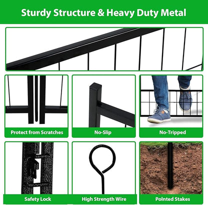 Dog Playpen Outdoor 16 Panels Heavy Duty Dog Pen 26" W_50" H Anti-Rust Exercise Fence with Doors for Large/Medium Pet Play for RV Camping Yard