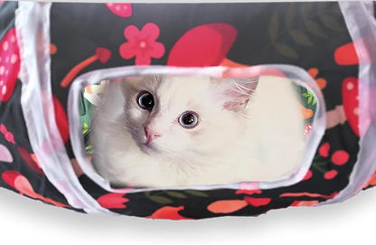 Sheldamy Cat Tunnel, S-2-Way Cat Tunnels for Indoor Cats, Collapsible Cat Play Tunnel, Interactive Toy Maze Cat House for Cats, Puppy, Kitty, Kitten, Rabbit