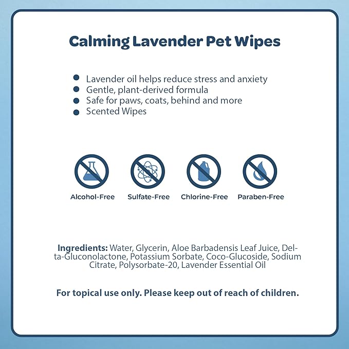 Best Pet Supplies Pet Wipes for Dogs - Dog Wipes Cleaning Deodorizing, for Coats, Ears, Paws - Calming Lavender, 400 Count