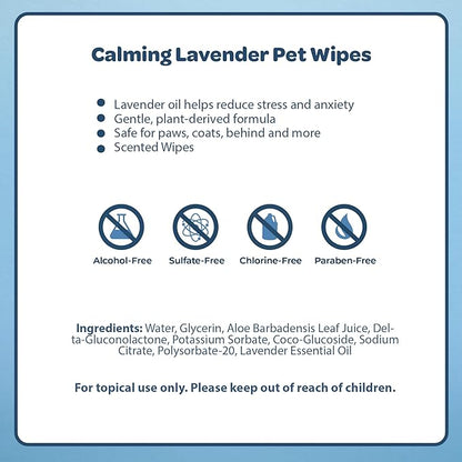 Best Pet Supplies Pet Wipes for Dogs - Dog Wipes Cleaning Deodorizing, for Coats, Ears, Paws - Calming Lavender, 400 Count