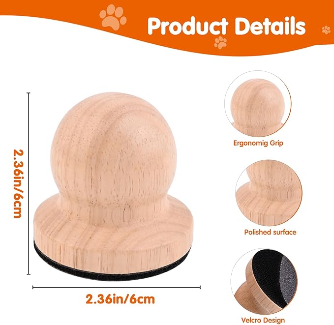 Dog Nail File Dog Scratch Board for Nails Wooden Handicraft Cat Dog Nail Scratch Pad with 4 Pcs Replaceable Sandpaper Dog Trainning Accessories Stress Free Nail Filing for Dogs(Wood)