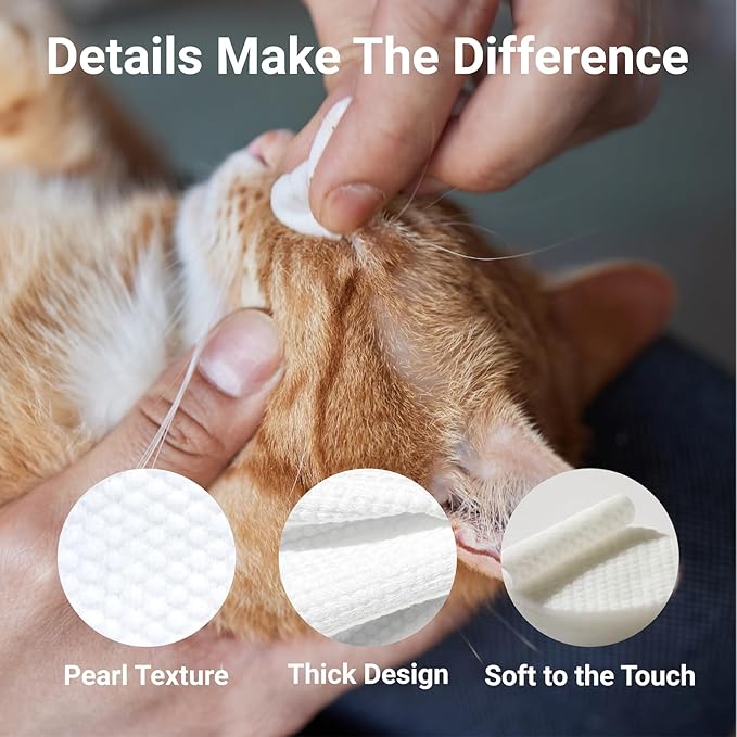 Dog Eye Wipes, Pet Wipes for Tear Stain Remover, Gentle Lavender Eye Wash Pads for Pet Eye Infection, Travel & Daily Grooming Wipes for Pet Eye, Face, Discharge & Crust, 100ct