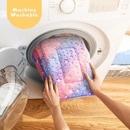 4-Pack Rabbit Bed, Washable Bunny Mat, Fleece Guinea Pig Bedding, Soft Flannel Small Animal Cage Liner, Blanket for Hamster Ferret - 19"x13"