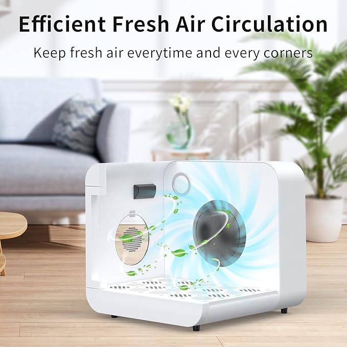 65L Pet Dryer Box, Adjustable Temp Pet Hair Dryer, Safe Cat Kitten Small Dog Puppy Dryer with Timer, Child Lock and 4 Wind Modes, Ultra Quiet Fast 360° Drying Blower for Dog Grooming