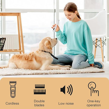 Dog paw Trimmer,Multifunctional Pet Hair Clippers for Grooming with LED Light, Low Noise Waterproof Rechargeable Pet Paw Trimmer for Pet Paws, Eyes, Ears, Face, Rump (1PC White)