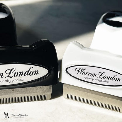 Deshedding Dog Brush by Warren London | Stainless Steel Deshedding Tool | Long Hair - Medium