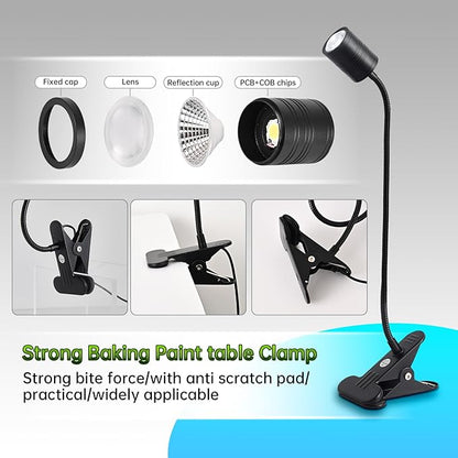 4W LED Aquarium Light Small Fish Tank Lights Clip on Full Spectrum Aquarium Lamp Features 3 Light Colors Controlled by Button Suitable for Fish Tanks Plants Terrariums Coral