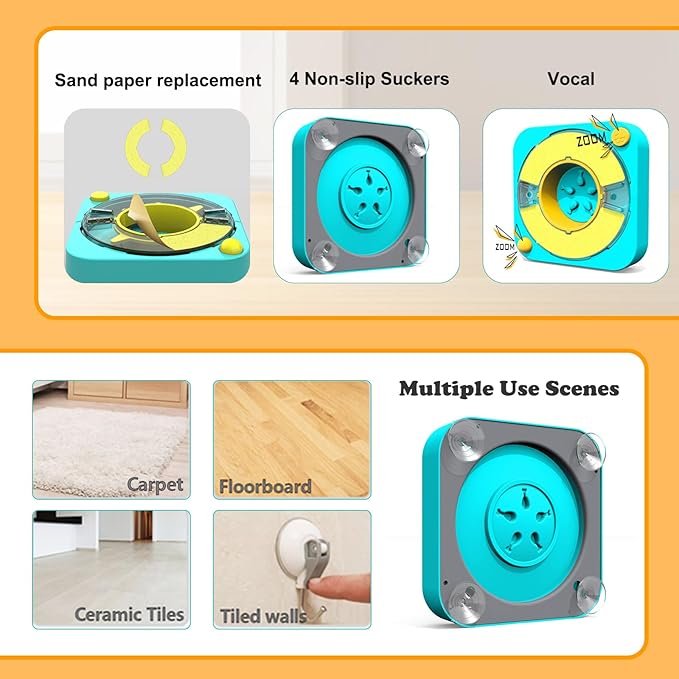 Dog Nail File Toy and Scratch Board for Dogs - Pad for Nail Filing and Scratching