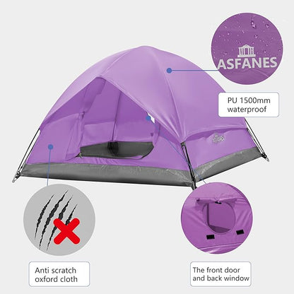 Outdoor Waterproof Pet Camping Tent, Cave Bed for Indoor Cats and Small Dogs, Portable Cat House Dog House, 39.3x39.3x23.6'', Purple, L.