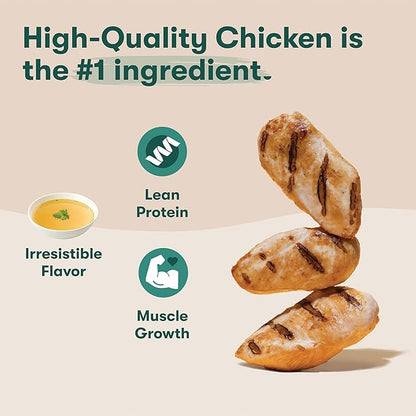 Jinx Premium Wet Dog Food Cans - Chicken & Vegetables Pate - Grain-Free Canned Dog Food Pate & Topper with Real Ingredients & No Fillers - All Life Stages, Breeds & Sizes - 12-Pack, 13 Oz