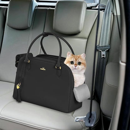 Small Dog Carrier, Dog Travel Bag Puppy Carrier Dog Purse Carrier for Small Dogs Cat Soft-Sided Carriers Pet Handbag (16.92x9.45x12.2 Inches)