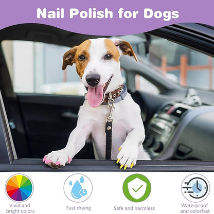 Dog Nail Polish Pens, 12 Colors Nail Polish Set Pet Pens Quick Dry, Dog Claw Care Nail Polish, Waterproof Acrylic Paint Pens for DIY Pet Nails, Odorless, Easy to Apply